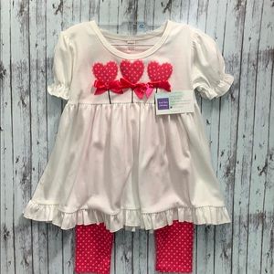 Tunic shirt with pink matching pants